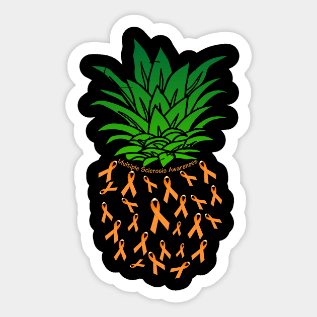 Pineapple Multiple Sclerosis Awareness Sticker by heryes store